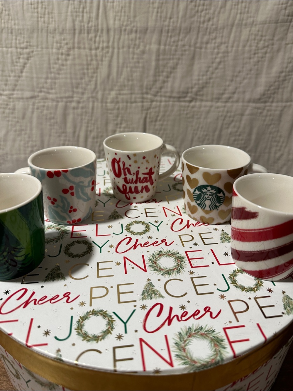 Starbucks Holiday Mini Mug Set – Green, Red, Gold, White
